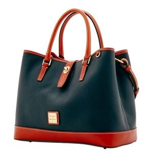 Brand-New Dooney & Bourke Leather Pebble Grain Perry Satchel